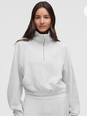 NWT Scuba Cropped Half-Zip Funnel Neck